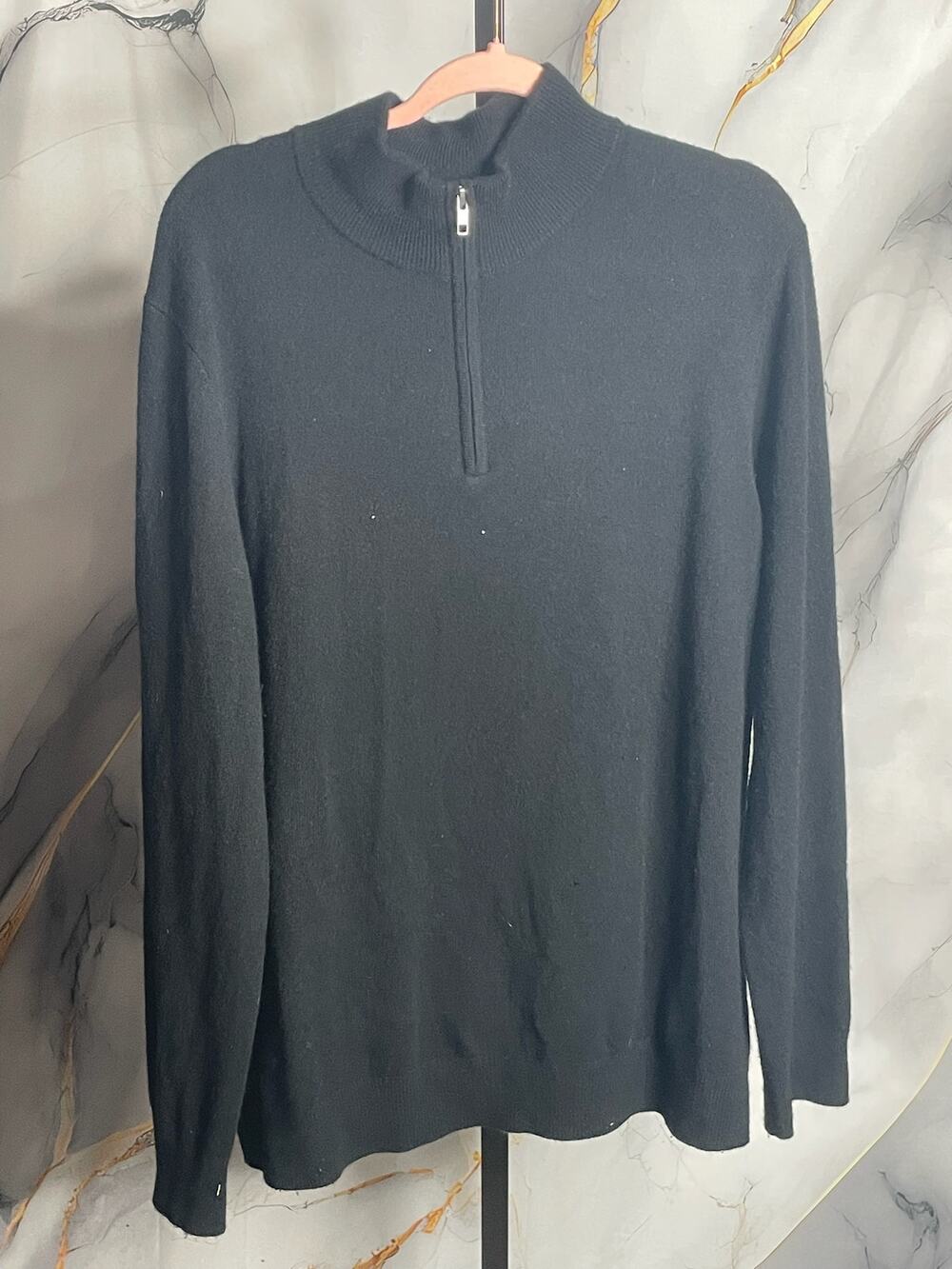 Quince Quarter Zip Men's 100% Mongolian Cashmere Sweater Sz. XL